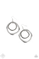 Paparazzi Accessories Spinning With Sass - Silver Earring