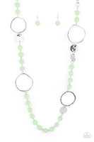 Paparazzi Accessories Sea Glass Wanderer - Green Necklace