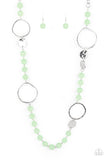 Paparazzi Accessories Sea Glass Wanderer - Green Necklace