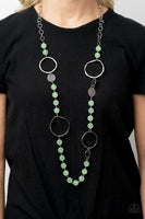 Paparazzi Accessories Sea Glass Wanderer - Green Necklace