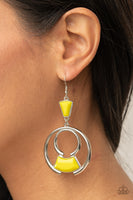 Paparazzi Accessories Deco Dancing - Yellow Earring