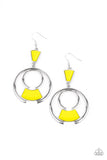 Paparazzi Accessories Deco Dancing - Yellow Earring