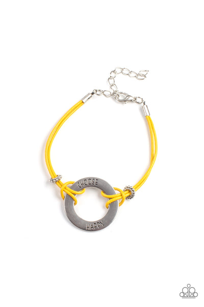 Paparazzi Accessories Choose Happy - Yellow Bracelet