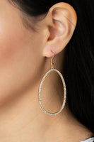 Paparazzi Accessories OVAL-ruled! - Gold Earring