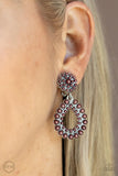 Paparazzi Accessories Discerning Droplets - Brown Clip On Earring
