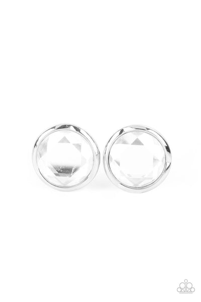 Paparazzi Accessories Double-Take Twinkle - White Earring