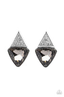 Paparazzi Accessories Risky Razzle - Silver Earring