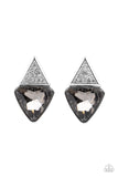 Paparazzi Accessories Risky Razzle - Silver Earring