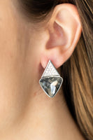 Paparazzi Accessories Risky Razzle - Silver Earring