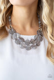 Paparazzi Accessories Beach Day Demure - Silver Necklace Set