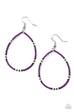 Paparazzi Accessories Keep Up The Good BEADWORK - Purple Earring