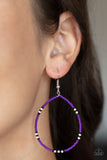 Paparazzi Accessories Keep Up The Good BEADWORK - Purple Earring