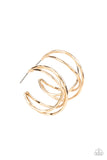 Paparazzi Accessories City Contour - Gold Earring