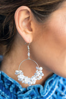 Paparazzi Accessories Floating Gardens - White Earring