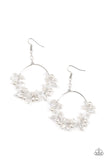 Paparazzi Accessories Floating Gardens - White Earring