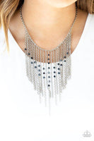 Paparazzi Accessories First Class Fringe Blue Necklace Set