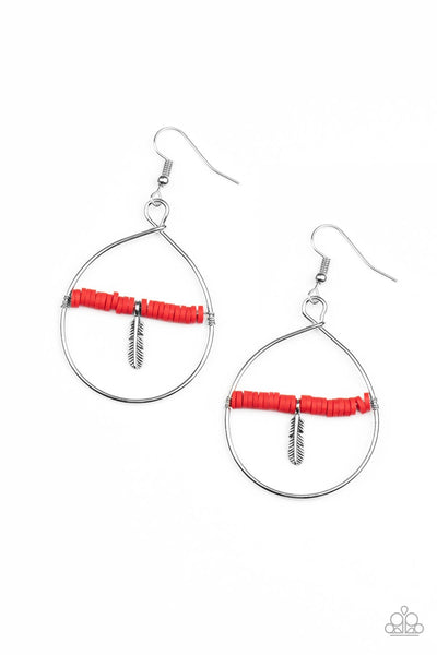 Paparazzi Accessories Free Bird Freedom - Red Earring