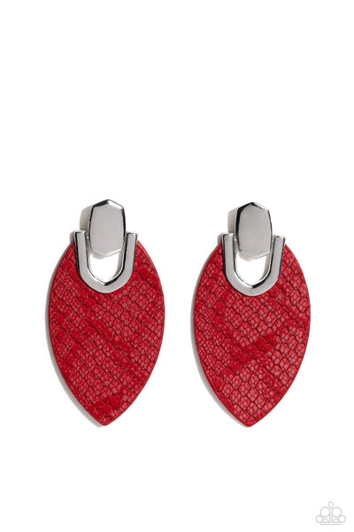 Paparazzi Accessories Wildly Workable - Red Earrings