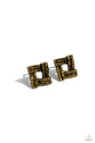 Paparazzi Accessories Times Square Scandalous - Brass Earring