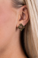 Paparazzi Accessories Times Square Scandalous - Brass Earring