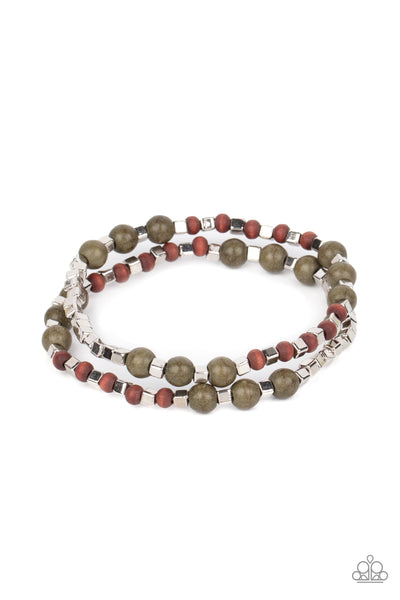 Paparazzi Accessories Backcountry Beauty - Green Bracelet
