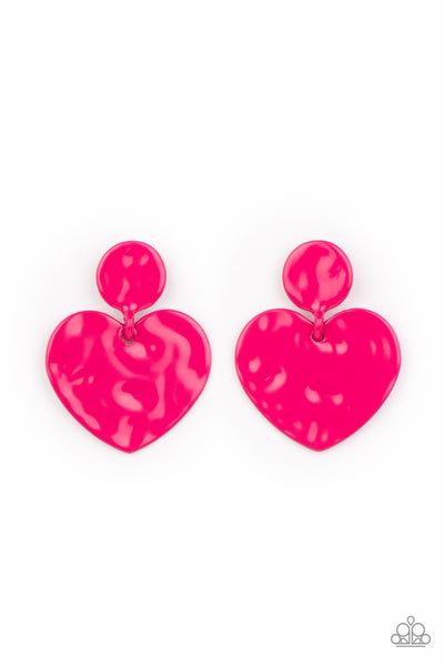 Paparazzi Accessories Just a Little Crush - Pink Earring