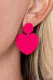 Paparazzi Accessories Just a Little Crush - Pink Earring