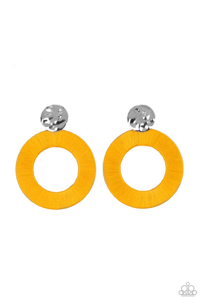 Paparazzi Accessories Strategically Sassy - Yellow Earring