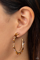 Paparazzi Accessories Halo Hustle - Brown Earring
