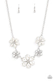 Paparazzi Accessories Fiercely Flowering - White Necklace