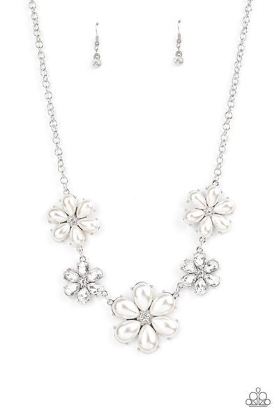 Paparazzi Accessories Fiercely Flowering - White Necklace