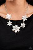 Paparazzi Accessories Fiercely Flowering - White Necklace