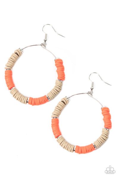 Paparazzi Accessories Skillfully Stacked - Orange Earring