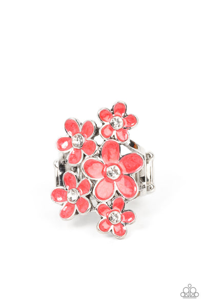 Paparazzi Accessories Boastful Blooms - Red Ring