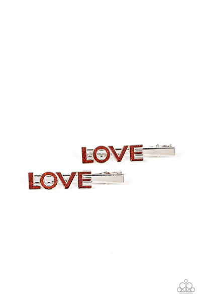Paparazzi Accessories Adored Adornment - Red Hair Clips