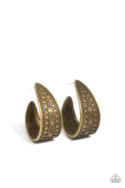 Paparazzi Accessories Marketplace Mixer - Brass Hoop Earring