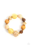 Paparazzi Accessories Happily Homespun - Yellow Bracelet