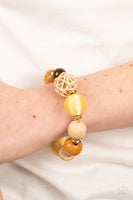 Paparazzi Accessories Happily Homespun - Yellow Bracelet