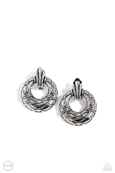 Paparazzi Accessories Metro Voyage - Silver Clip On Earring