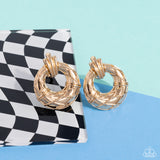 Paparazzi Accessories Metro Voyage - Gold Clip On Earring