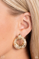 Paparazzi Accessories Metro Voyage - Gold Clip On Earring