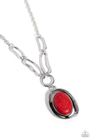 Paparazzi Accessories Sandstone Stroll - Red Necklace
