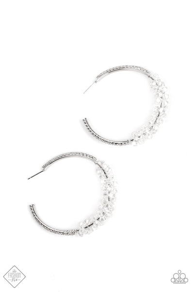 Paparazzi Accessories Bubble-Bursting Bling - White Earring