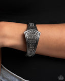 Paparazzi Accessories Order of the Arrow - Black Hinged Bracelet