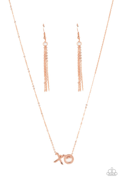 Paparazzi Accessories Hugs and Kisses - Copper Necklace