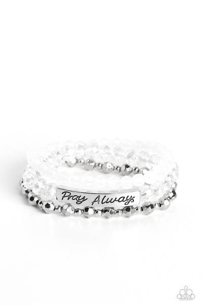 Paparazzi Accessories Pray Always - White Bracelet