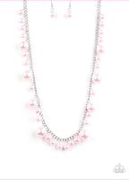 Paparazzi Accessories There’s Always Room At The Top Pink Pearl Necklace