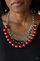Paparazzi Accessories One-Way WALL STREET Red Necklace