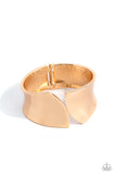 Paparazzi Accessories Sheared Sass - Gold Bracelet
