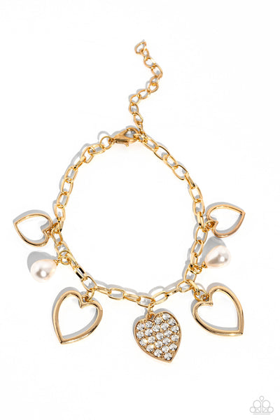 Paparazzi Accessories GLOW Your Heart - Gold Bracelet